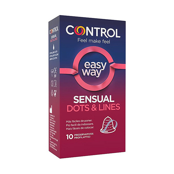 Control Preservativos Sensual Dots & Lines 10 unidades