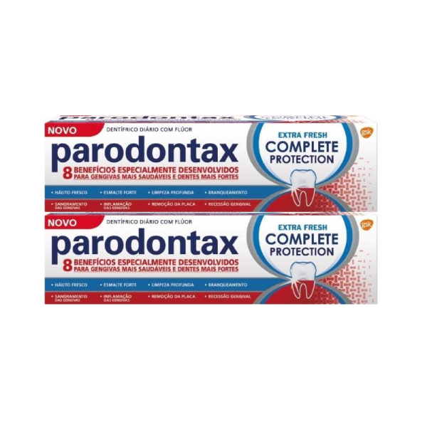 Parodontax Complete Protection Duo Pasta dentífrica extra fresh 2 x 75mL Desconto de 50% 2ª Embalagem