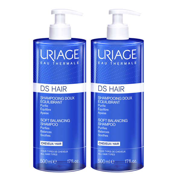 Uriage D.S. Hair Duo Champô Suave 2 x 500mL Preço especial